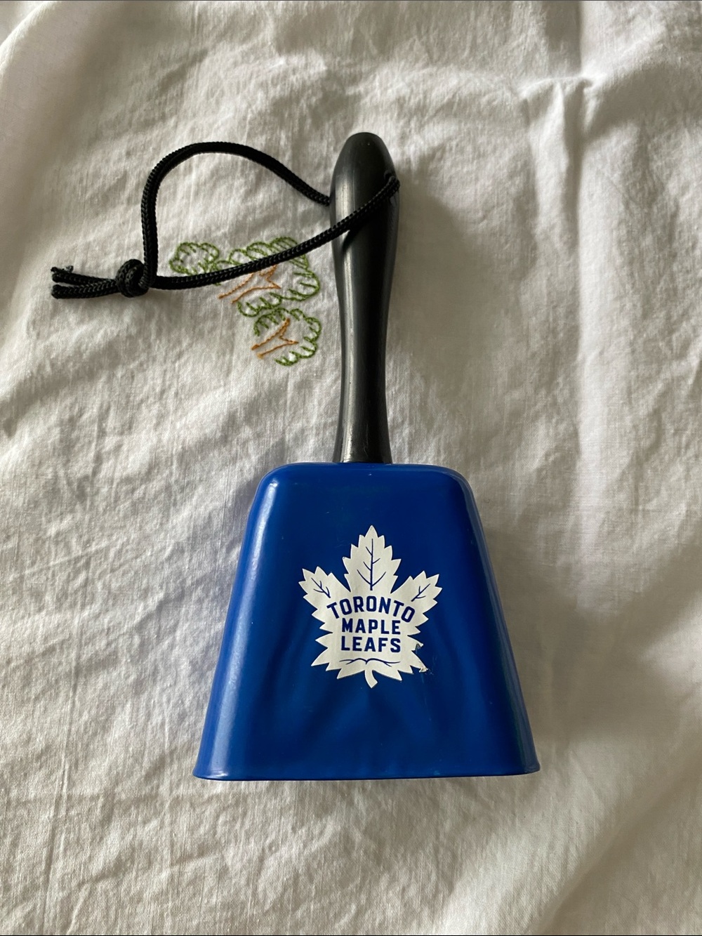 Toronto Maple Leafs Blue Cowbell with Black Handle